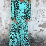 Bequemes Maxikleid im Leopardenmuster – Produktansicht 1