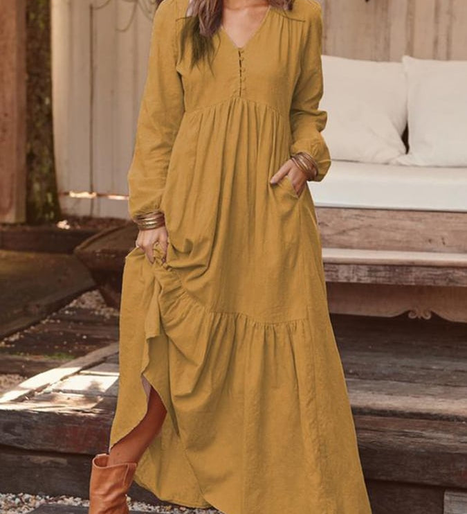 Elegantes Kleid mit Blumenmuster – Produktansicht 1