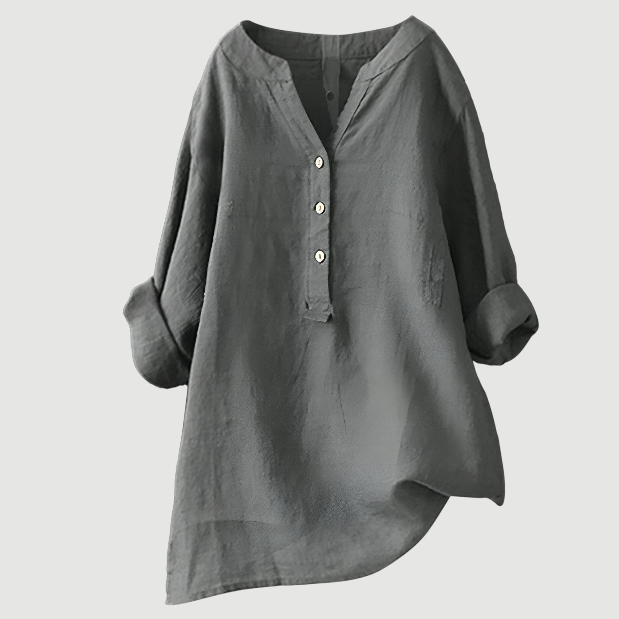 Lockere Bluse aus Leinenmix für warme Tage – Produktansicht 7