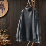 Weicher Oversize-Rollkragenpullover aus Rippstrick – Produktansicht 7