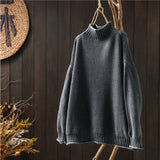 Weicher Oversize-Rollkragenpullover aus Rippstrick – Produktansicht 7