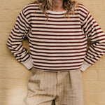 Gestreifter Colorblock-Pullover aus weichem Strick – Produktansicht 7