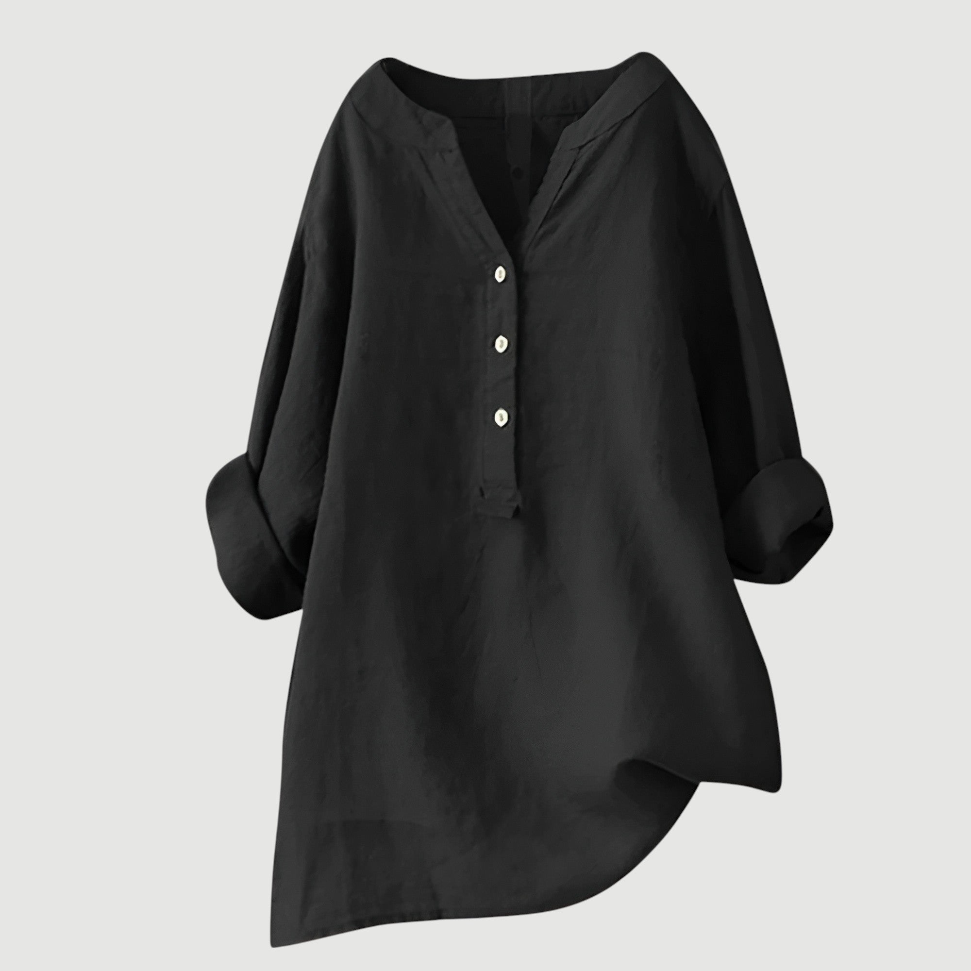 Lockere Bluse aus Leinenmix für warme Tage – Produktansicht 9