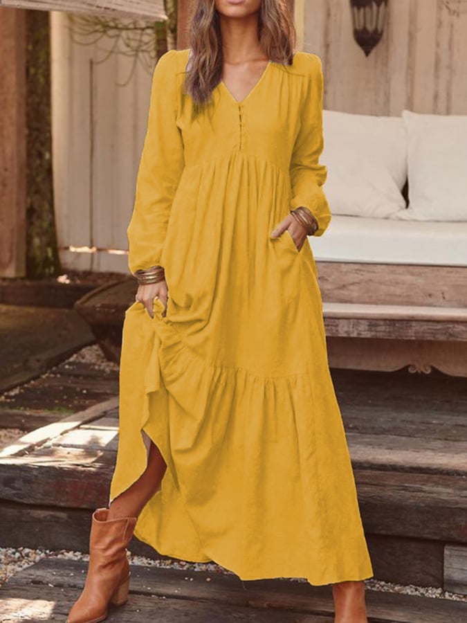 Elegantes Kleid mit Blumenmuster – Produktansicht 5