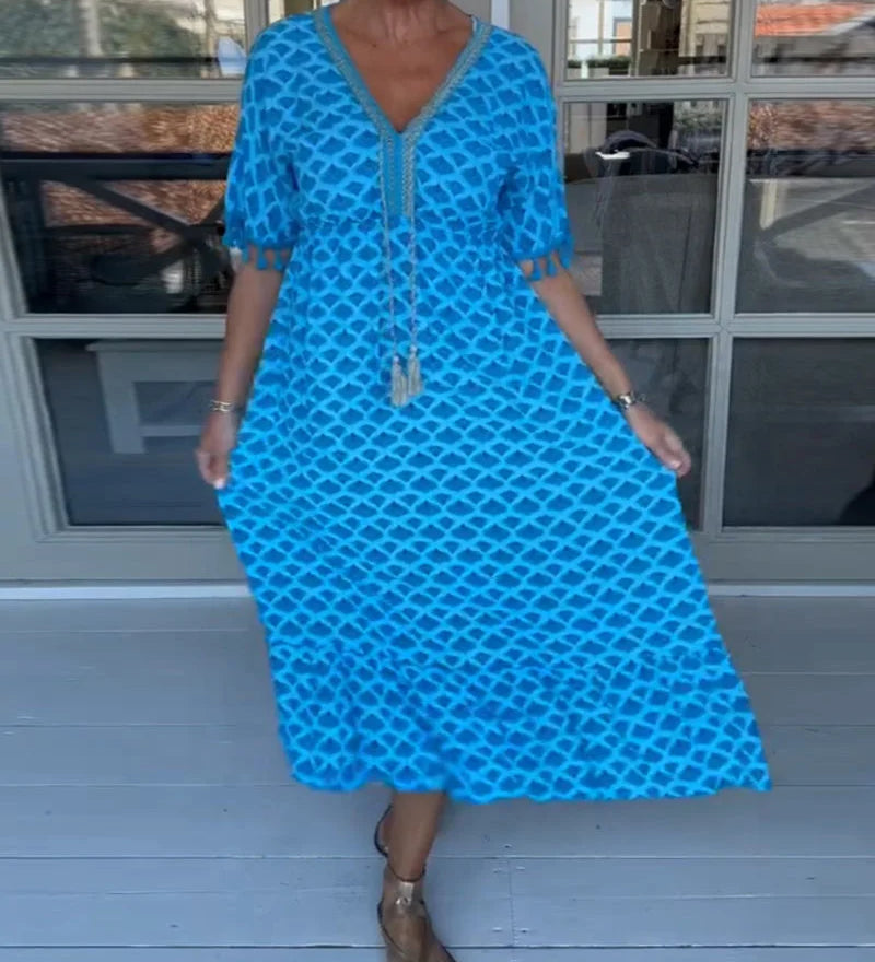 Bequemes Kleid mit Wellenmuster – Produktansicht 1