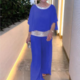 Elegantes Set aus Oberteil und Hose mit funkelnden Details – Produktansicht 5
