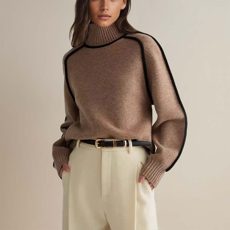 Raffinierter Oversize-Rollkragenpullover – Produktansicht 4