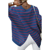 Gestreiftes Sweatshirt mit Rundhalsausschnitt – Produktansicht 7