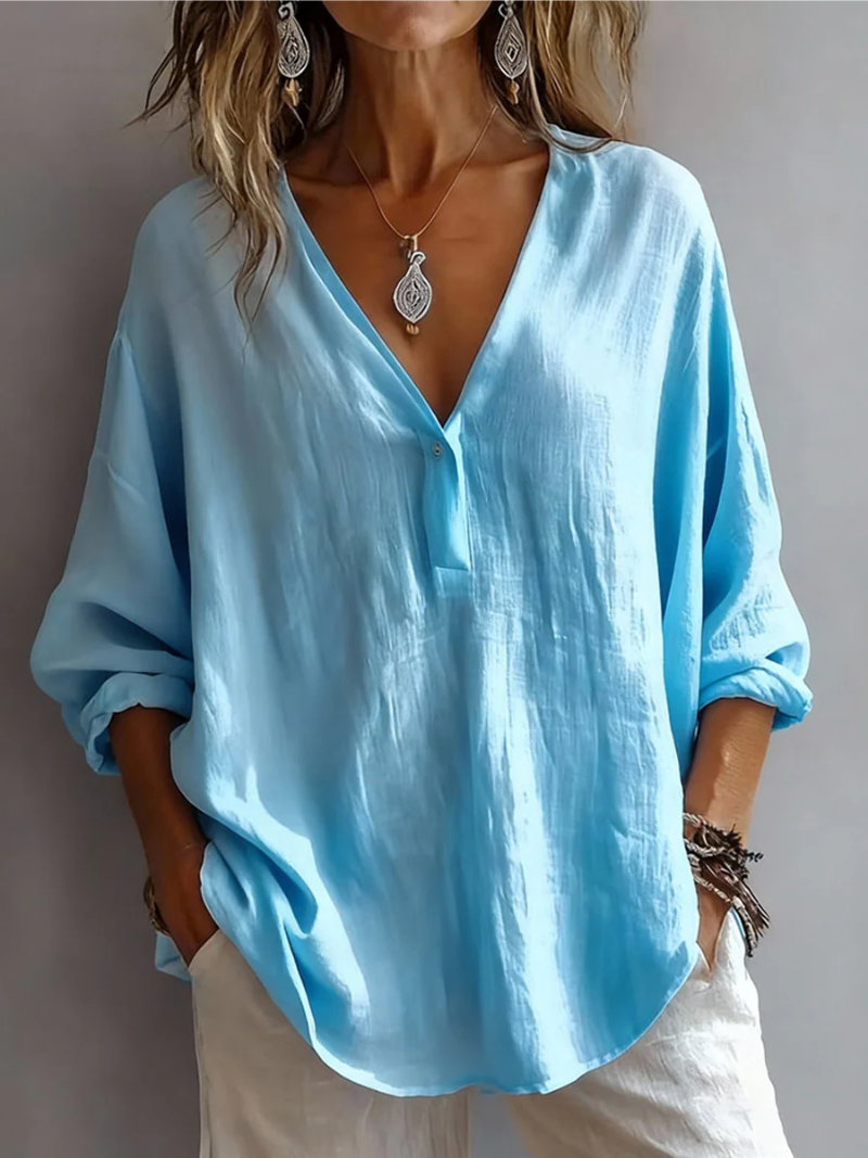 Klassische Bluse mit schlichtem Design – Produktansicht 3
