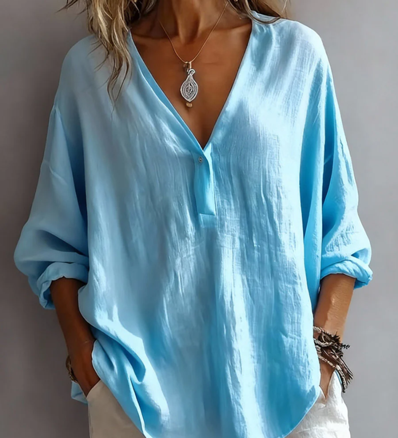 Klassische Bluse mit schlichtem Design – Produktansicht 3