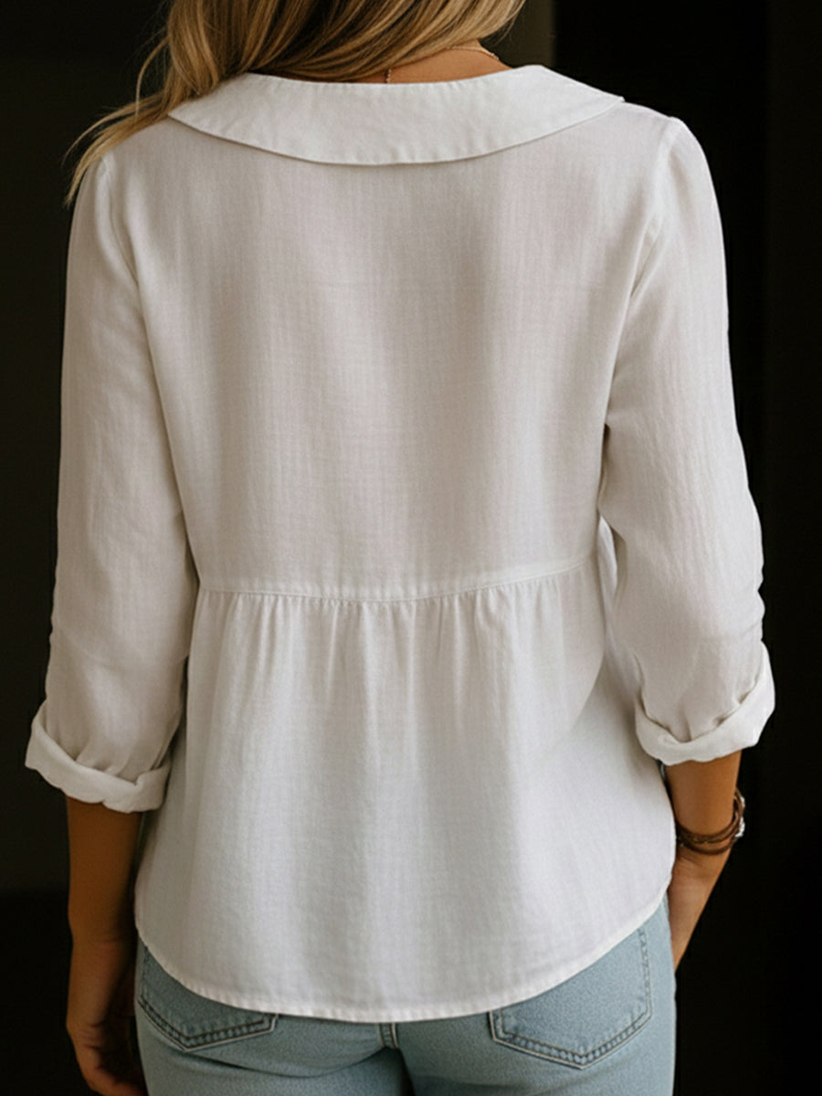 Moderne Bluse mit Peter-Pan-Kragen – Produktansicht 10