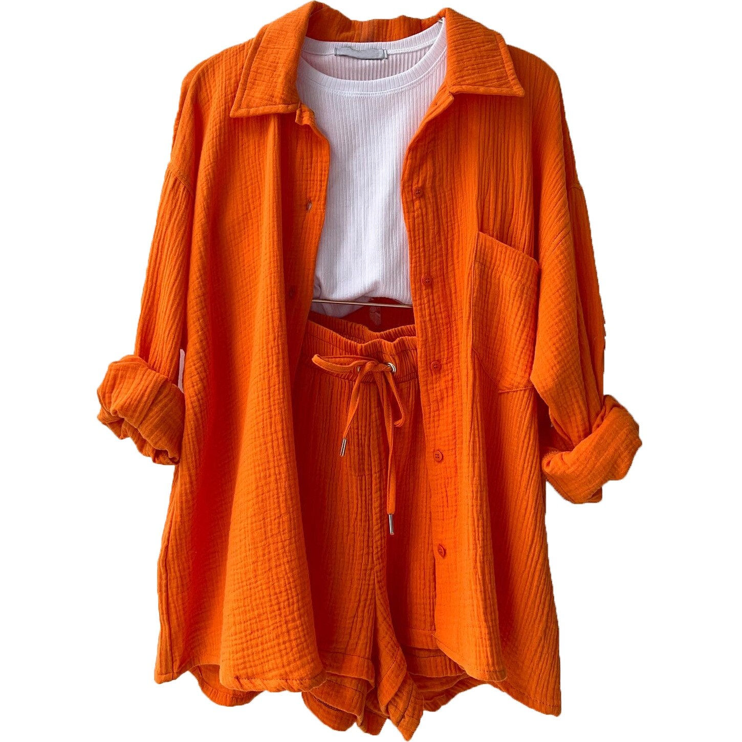 Bequemes Set aus Oberteil und Shorts – Produktansicht 5
