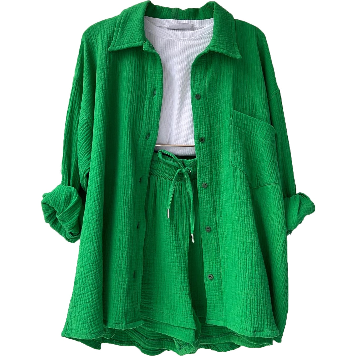 Bequemes Set aus Oberteil und Shorts – Produktansicht 3