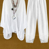 Set aus V-Neck-Top und passender Hose – Produktansicht 1