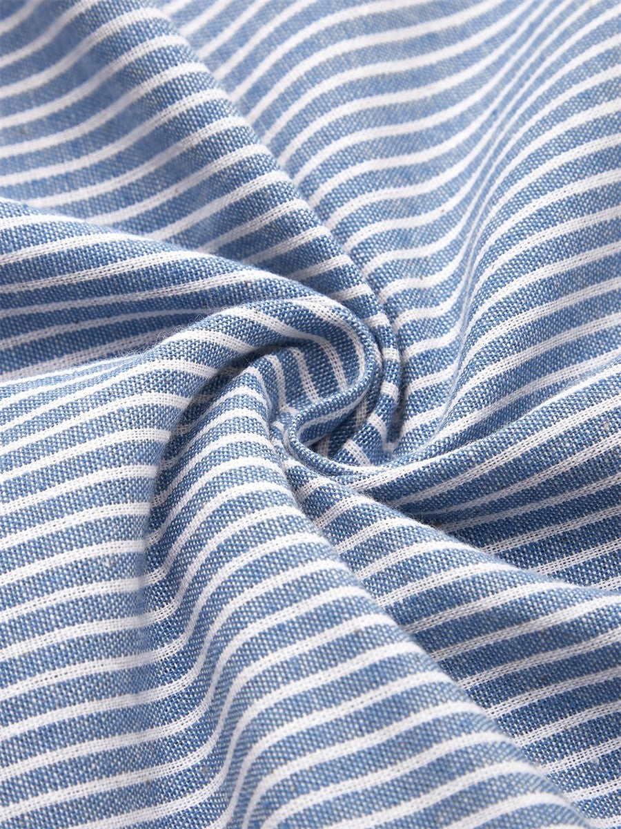 Bequemes gestreiftes Midikleid – Produktansicht 4