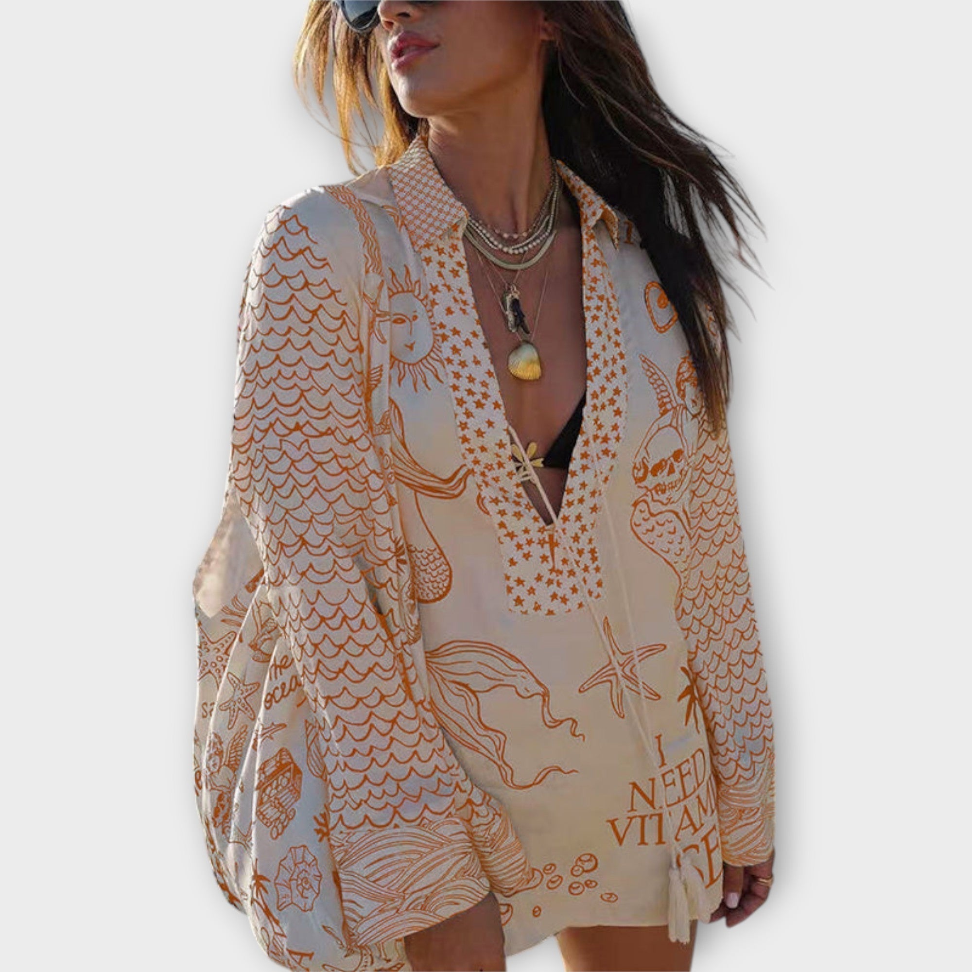 Elegantes zweiteiliges Ensemble im Boho-Stil – Produktansicht 5