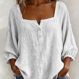 Bluse mit quadratischem Ausschnitt und 3/4-Ärmeln – Produktansicht 3