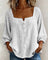 Bluse mit quadratischem Ausschnitt und 3/4-Ärmeln – Produktansicht 3