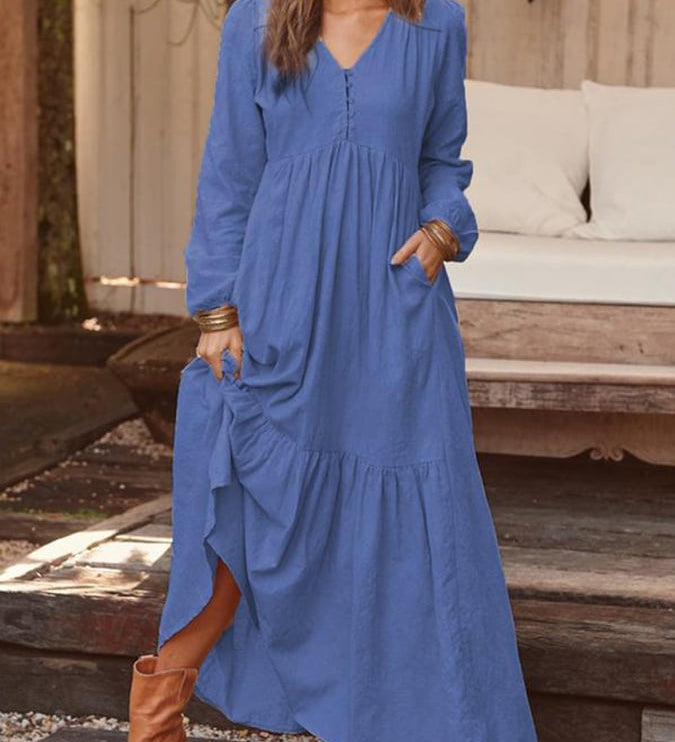 Elegantes Kleid mit Blumenmuster – Produktansicht 3