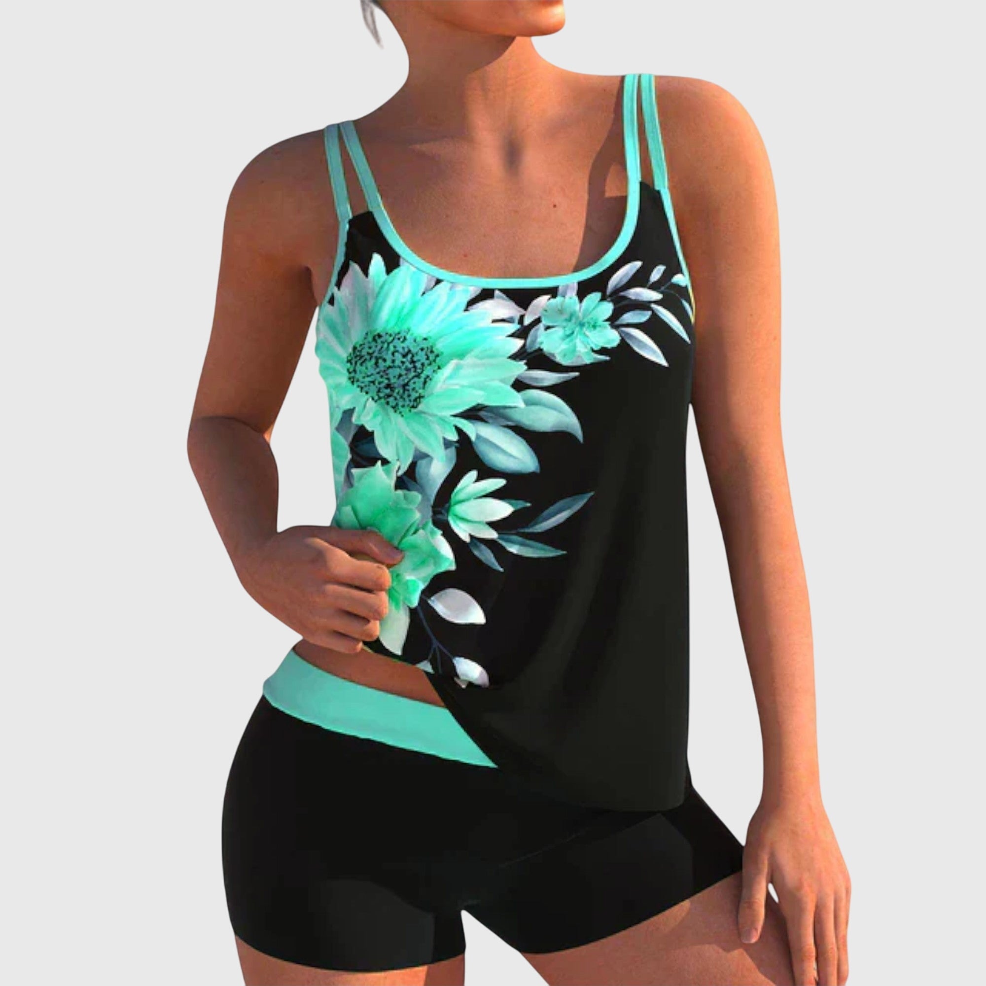 Bequemes Bikini-Set mit sommerlichem Print – Produktansicht 3