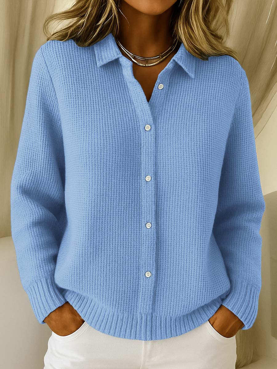 Klassische Strickjacke mit Knopfleiste – Produktansicht 2