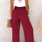 Bequeme hochtaillierte Hose mit weitem Schnitt – Produktansicht 7