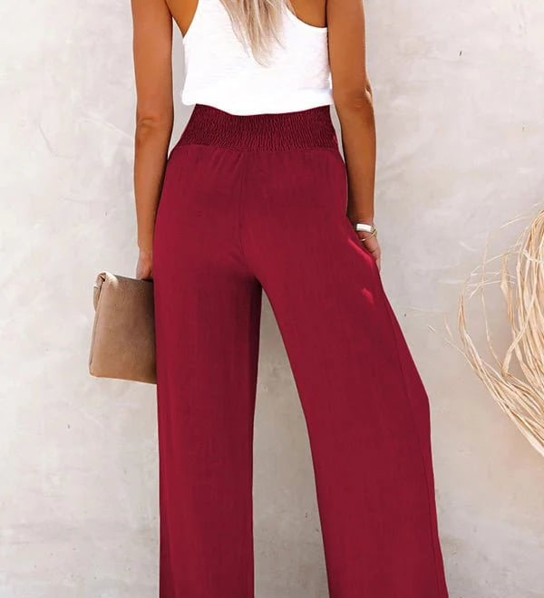 Bequeme hochtaillierte Hose mit weitem Schnitt – Produktansicht 7
