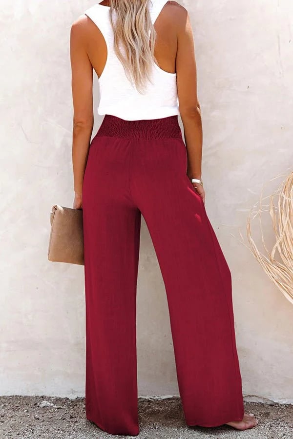 Bequeme hochtaillierte Hose mit weitem Schnitt – Produktansicht 7