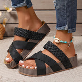 Bequeme geflochtene Sandalen – Produktansicht 9