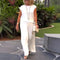 Elegantes Set aus Oberteil und Hose mit Knopfleiste – Produktansicht 1
