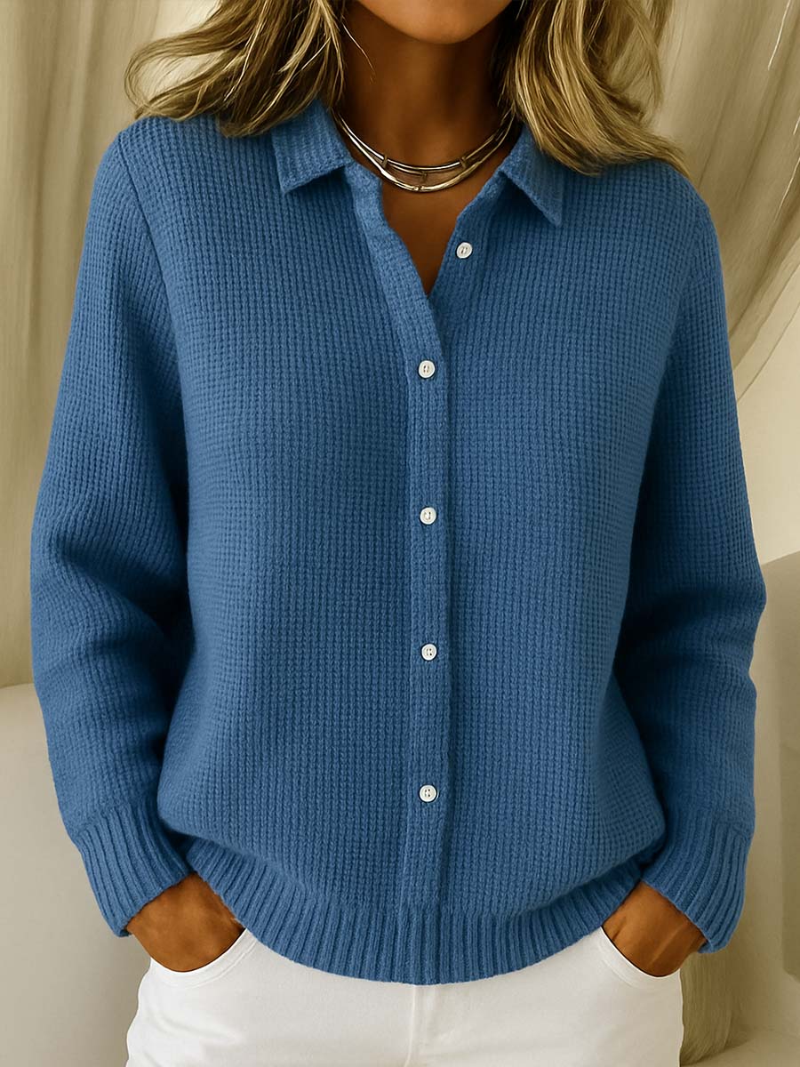 Klassische Strickjacke mit Knopfleiste – Produktansicht 5