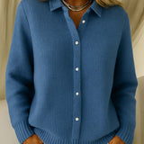 Klassische Strickjacke mit Knopfleiste – Produktansicht 5