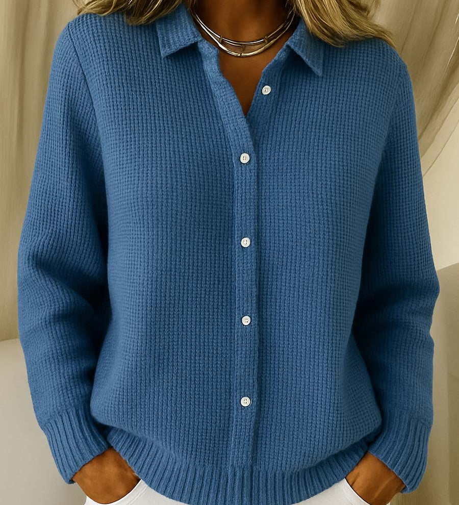Klassische Strickjacke mit Knopfleiste – Produktansicht 5