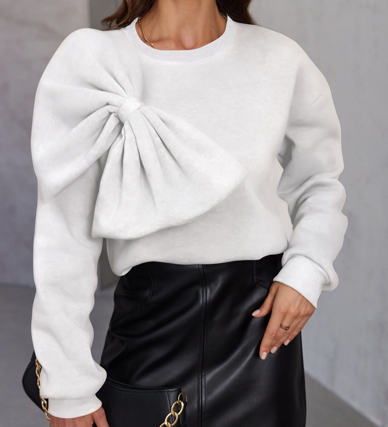 Eleganter Strickpullover mit Schleifendetail – Produktansicht 7