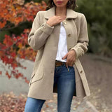 Langer Wintermantel für Damen – Produktansicht 1
