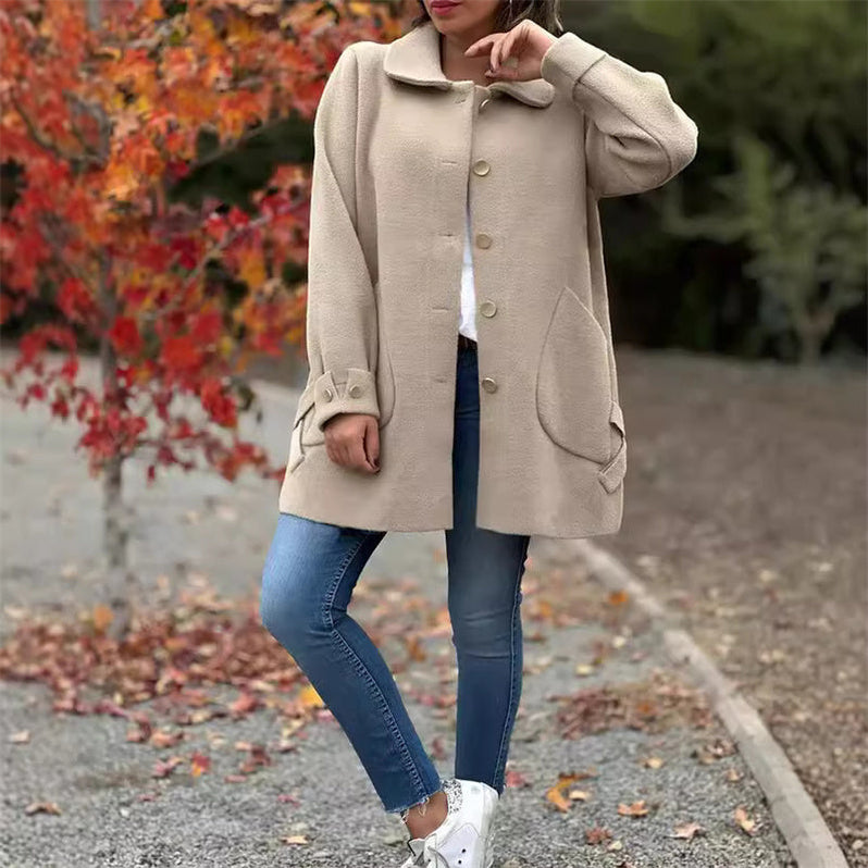Langer Wintermantel für Damen – Produktansicht 2