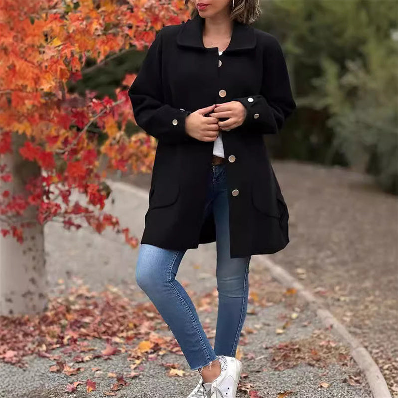 Langer Wintermantel für Damen – Produktansicht 4