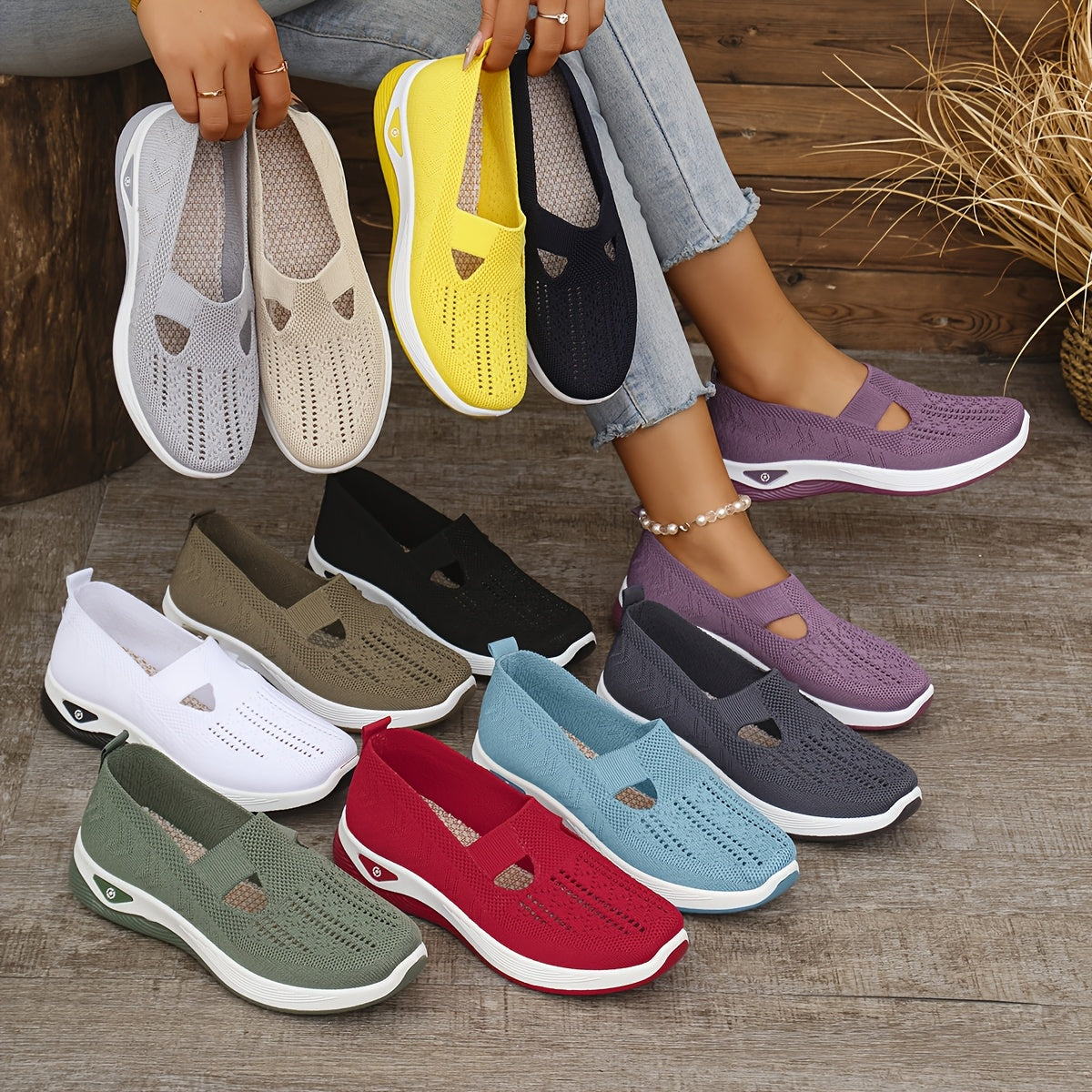 Bequeme Slip-On-Sneaker mit weicher Dämpfung – Produktansicht 14