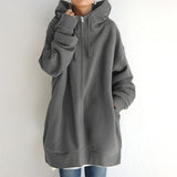 Warmer Winter-Hoodie mit Oversize-Kapuze – Produktansicht 2
