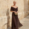 Elegantes Kleid in Braun – Produktansicht 1