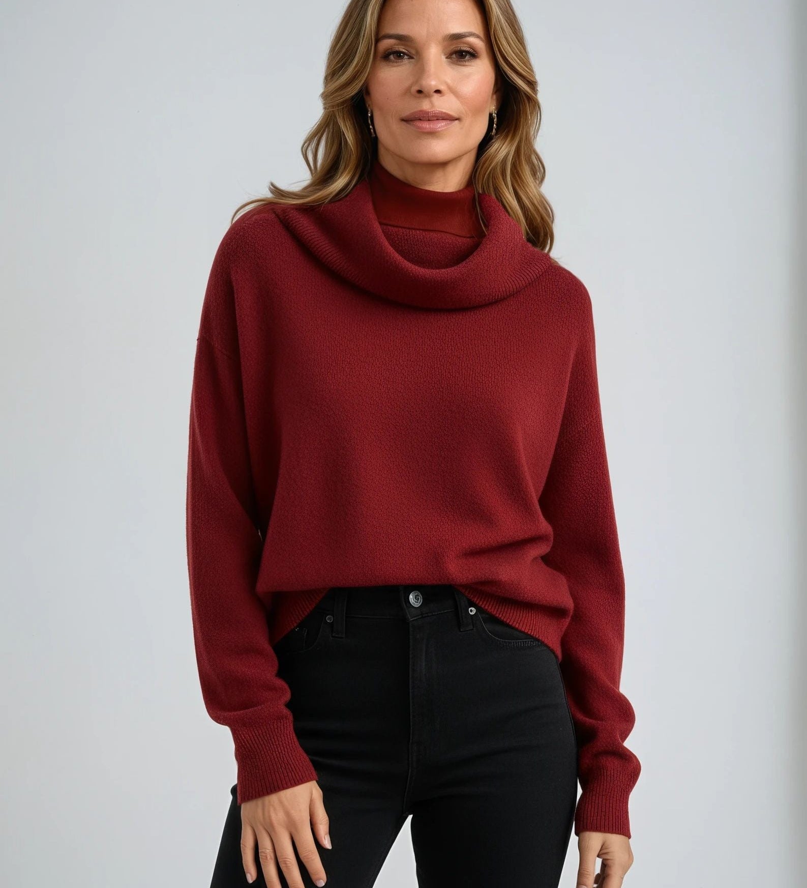 Pullover aus Wellenstrick mit Rundhalsausschnitt – Produktansicht 1