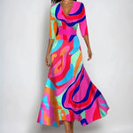 Elegantes Kleid mit floralem Muster – Produktansicht 4