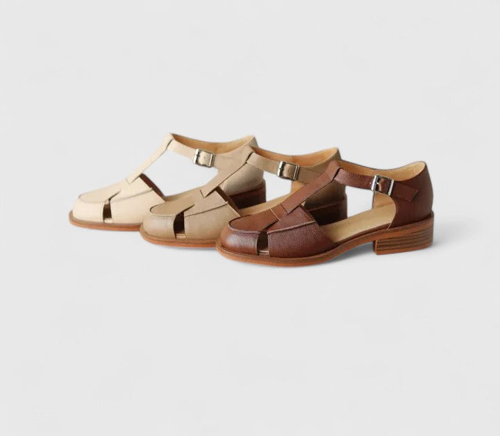 Bequeme Mary-Jane-Sandalen in Wickeloptik – Produktansicht 2