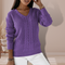 Weicher Feinstrick-Pullover mit V-Ausschnitt – Produktansicht 7