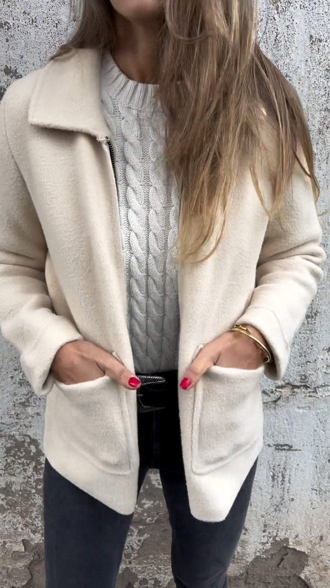 Luxuriöse Reißverschlussjacke – Produktansicht 2