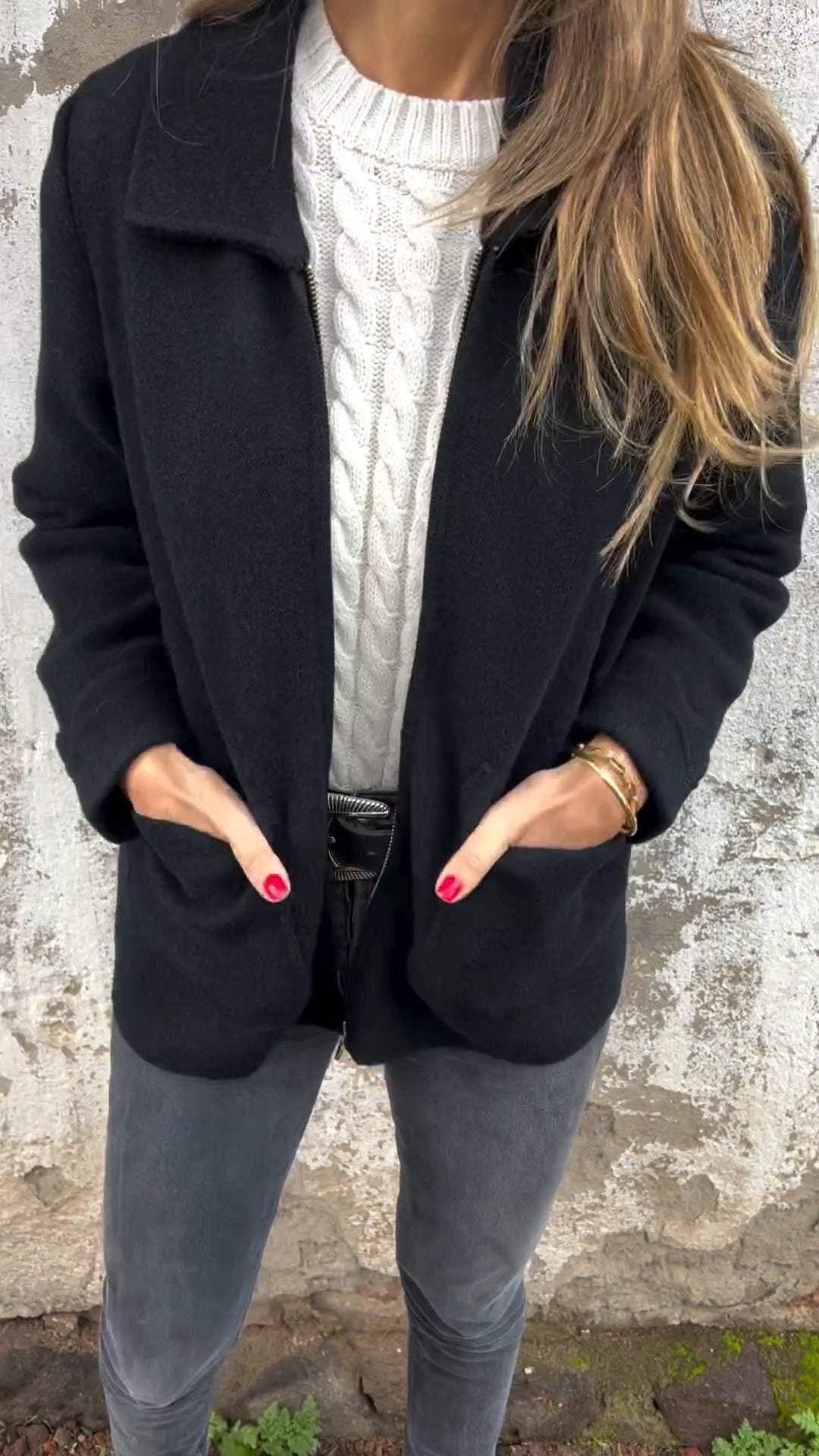 Luxuriöse Reißverschlussjacke – Produktansicht 3