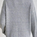 Eleganter Pullover mit V-Ausschnitt in Waffelstruktur – Produktansicht 7