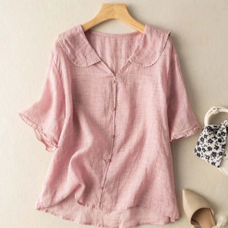Lockere Bluse aus Leinen – Produktansicht 5