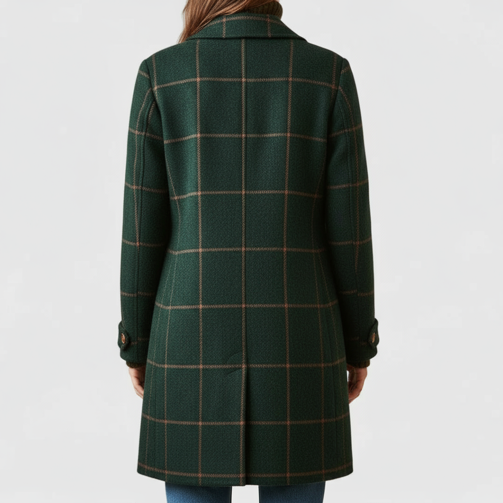 Langer Tweed-Mantel für Damen – Produktansicht 2