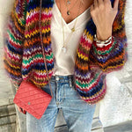Farbenfroher Cardigan aus weicher Maschenware – Produktansicht 2